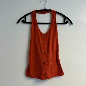 Rustic Orange Halter Top. Can fit S/M